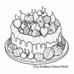 Coloring Pages of Traditional Fruit Cakes 3