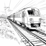 Coloring Pages of Trains in Various Landscapes 1