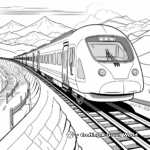 Coloring Pages of Trains in Various Landscapes 4