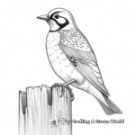 Coloring Pages of Western Meadowlark in Various Poses 1