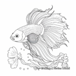 Comanche Betta Fish from Indonesia Coloring Sheets 1