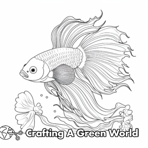 Betta Fish Coloring Pages - Free &amp; Printable!