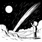 Comet During a Meteor Shower Coloring Pages 3