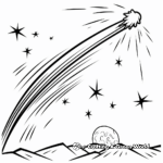 Comet-Themed Shooting Star Coloring Pages 2