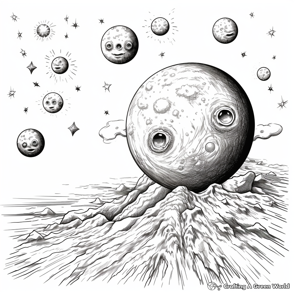 Comets and Asteroids in the Solar System Coloring Pages 1