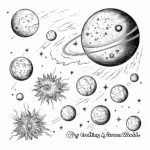 Comets and Asteroids in the Solar System Coloring Pages 4