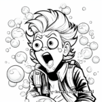 Comic-Style Bubble Gum Coloring Pages 4