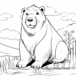 Comic Style Capybara Coloring Pages 3
