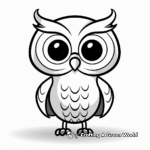 Comic Style Owl Coloring Pages 1