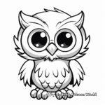 Comic Style Owl Coloring Pages 2