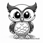 Comic Style Owl Coloring Pages 4