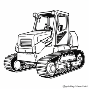 Compact Track Loader Bulldozer Coloring Pages 2