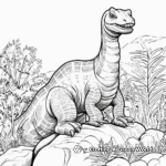 Compelling Iguanodon in Habitat Coloring Pages 3