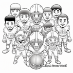 Complete Football Team Coloring Pages: Offense and Defense 3