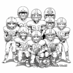Complete Football Team Coloring Pages: Offense and Defense 4
