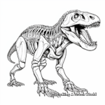 Complex Allosaurus Skeleton Coloring Pages 4