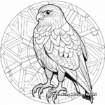 Complex Amur Falcon Coloring Pages for Adults 1