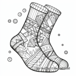Complex Argyle Socks Coloring Pages for Adults 4