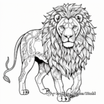 Complex Lion Coloring Pages for Advanced Colorers 2