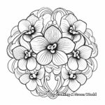 Complex Orchid Mandala Coloring Pages for Adults 4