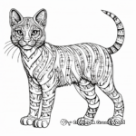 Complicated Savannah Cat Coloring Pages 1