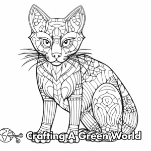 Hard Cat Coloring Pages - Free &amp; Printable!
