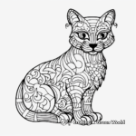 Complicated Siamese Cat Coloring Pages 4