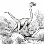 Compysognathus and Jurassic Scenery Coloring Pages 4