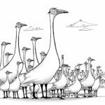 Compysognathus Herd Life Scene Coloring Pages 4
