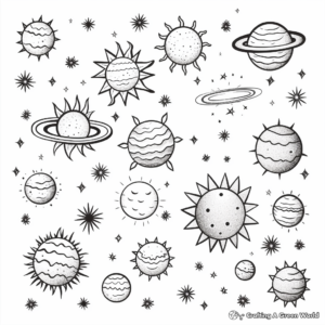 Constellations and Star Patterns in the Solar System Coloring Pages 1