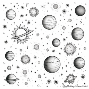 Constellations and Star Patterns in the Solar System Coloring Pages 2