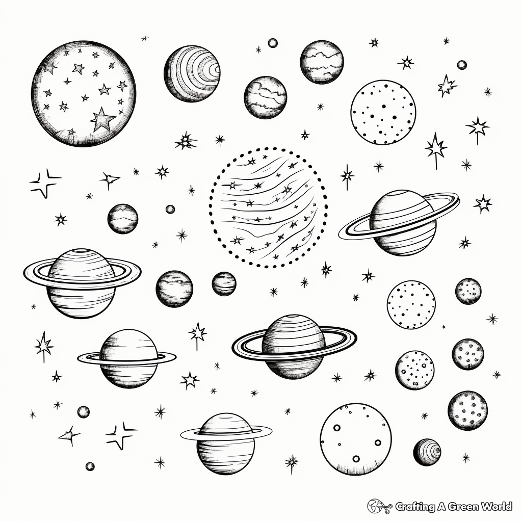 Constellations and Star Patterns in the Solar System Coloring Pages 3