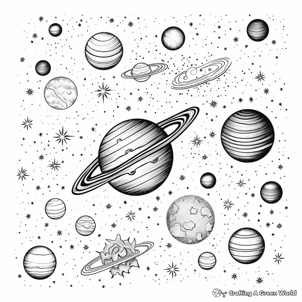 Constellations and Star Patterns in the Solar System Coloring Pages 4
