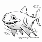 Cool Cartoon Shark Coloring Pages for Kids 2