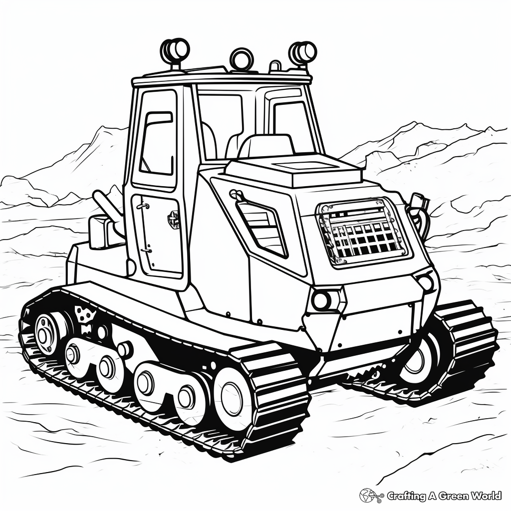 Cool Remote Control Bulldozer Coloring Pages 1