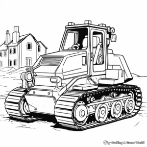 Cool Remote Control Bulldozer Coloring Pages 2