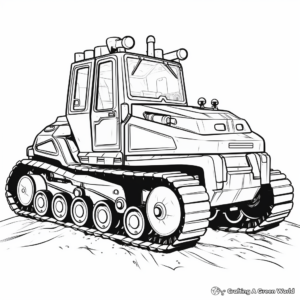 Cool Remote Control Bulldozer Coloring Pages 3