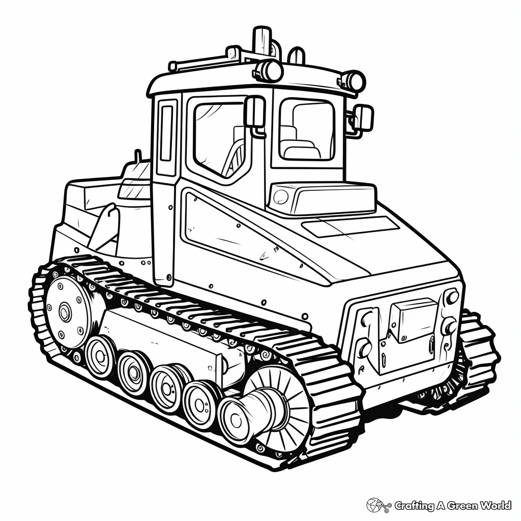 Cool Remote Control Bulldozer Coloring Pages 4