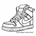 Cool Skateboarding Shoe Coloring Pages 1