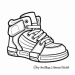 Cool Skateboarding Shoe Coloring Pages 2