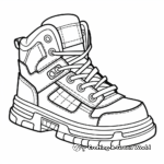 Cool Skateboarding Shoe Coloring Pages 4