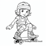 Cool Skateboarding Socks Coloring Pages 2