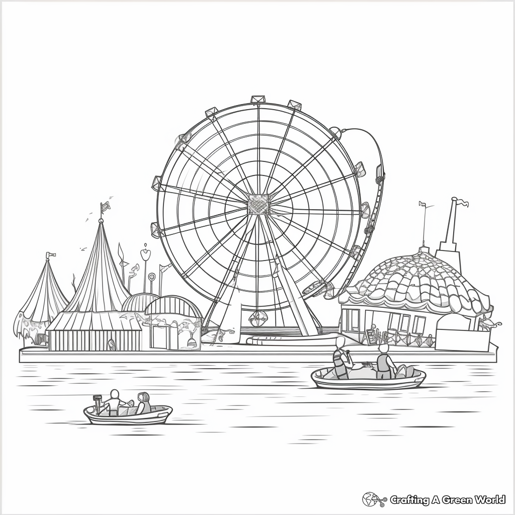Cool Water Park Visit Summer Bucket List Coloring Pages 1