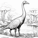 Corythosaurus and Other Dinosaurs Coloring Pages 3