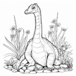 Corythosaurus and Plant Life Coloring Pages 3