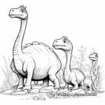 Corythosaurus Dinosaur Family Coloring Pages 1