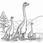 Corythosaurus Dinosaur Family Coloring Pages 2