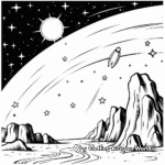 Cosmic Comet and Stars Coloring Pages 2