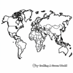 Countries And Oceans World Map Coloring Pages 3