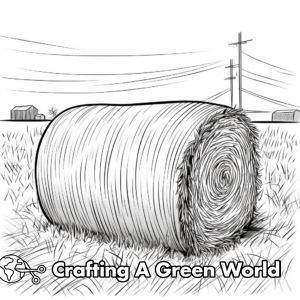 Hay Bale Coloring Pages - Free &amp; Printable!